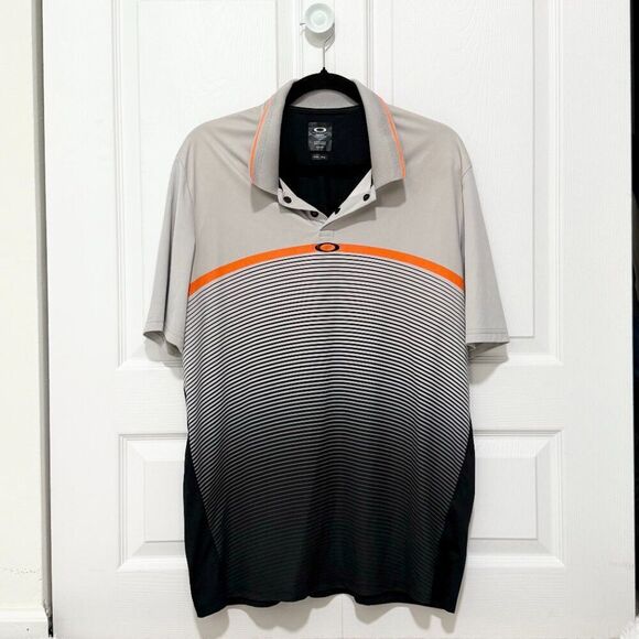 Men Okaley Ellipse Golf Polo Shirt in Multi Color Size Large - Picture 1 of 6